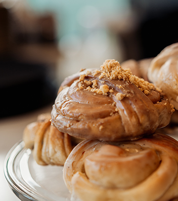 Fresh pastries served at Edison's